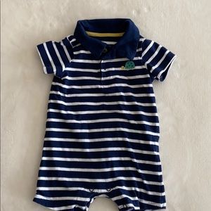 Striped baby boy romper